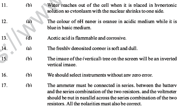 CBSE Class 10 Science MCQs Set 2, Multiple Choice Questions